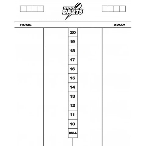 Perfect Darts Whiteboard Scoreboard 50cm x 40cm Ac