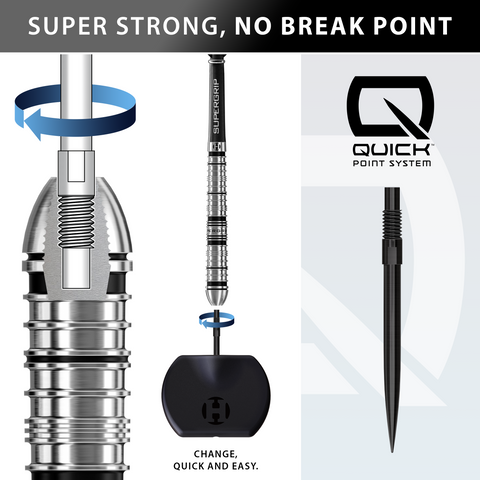 Harrows Supergrip QP 90% Tapered Quick Point Darts