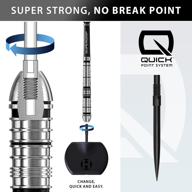 Harrows Supergrip QP 90% Tapered Quick Point Darts