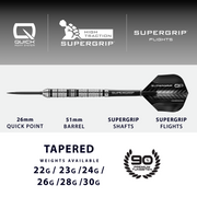 Harrows Supergrip QP 90% Tapered Quick Point Darts