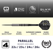 Harrows Chizzy 90% Series 4 Quick Point Darts