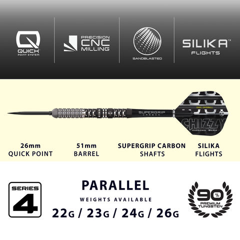 Harrows Chizzy 90% Series 4 Quick Point Darts