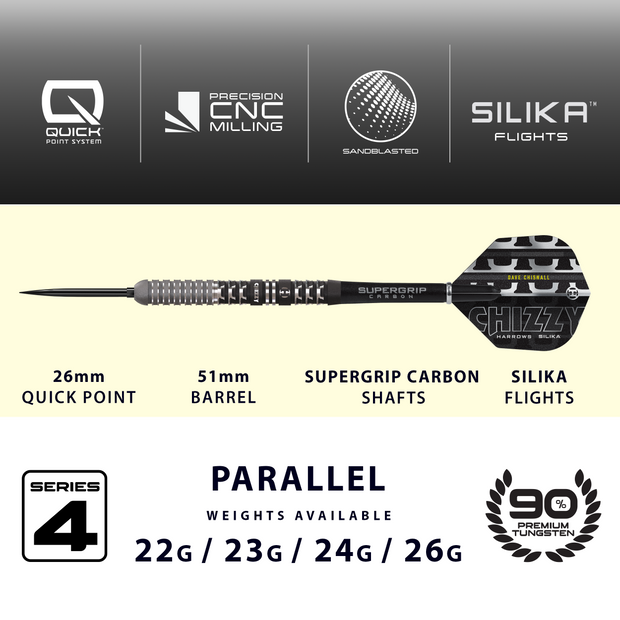 Harrows Chizzy 90% Series 4 Quick Point Darts