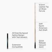 Pro 147 Pearl Series 3/4 Cue 57" - Multiple Colours Available