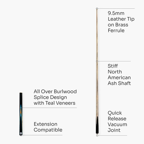 Pro 147 Pearl Series 3/4 Cue 57" - Multiple Colours Available