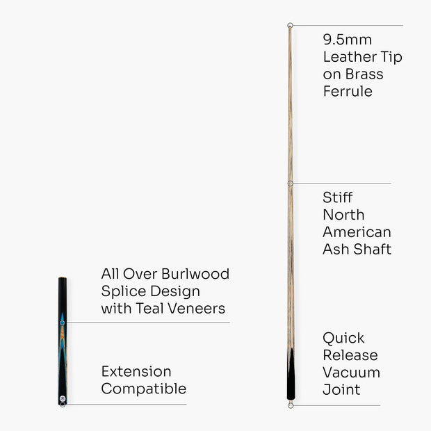 Pro 147 Pearl Series 3/4 Cue 57" - Multiple Colours Available