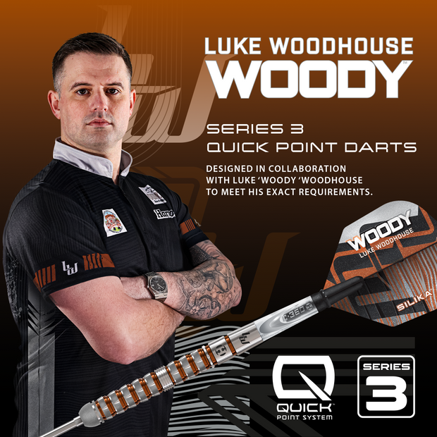 Harrows Luke Woodhouse 90% Series 3 Quick Point Darts