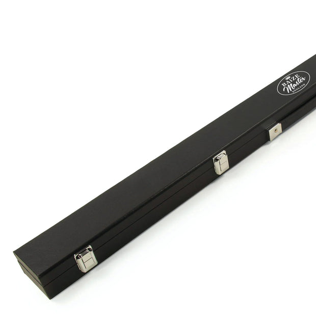 Baize Master 3/4 Plain Black Attache Case Snooker Cue Case – Strong & Spacious with plain corners