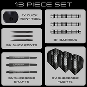 Harrows Supergrip QP 90% Tapered Quick Point Darts