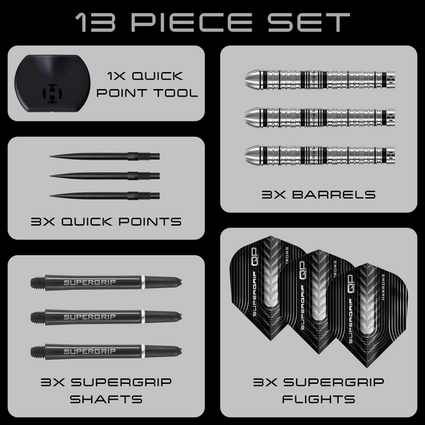 Harrows Supergrip QP 90% Tapered Quick Point Darts