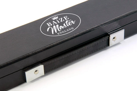 Baize Master 3/4 Plain Black Attache Case Snooker Cue Case – Strong & Spacious with plain corners