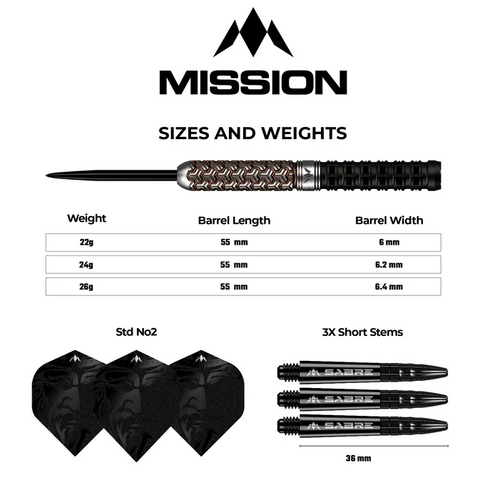 Mission Archon Steel Tip Darts