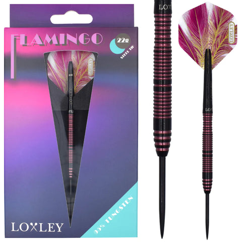 Loxley Flamingo 95% Steel Tip Darts - 22g & 24g