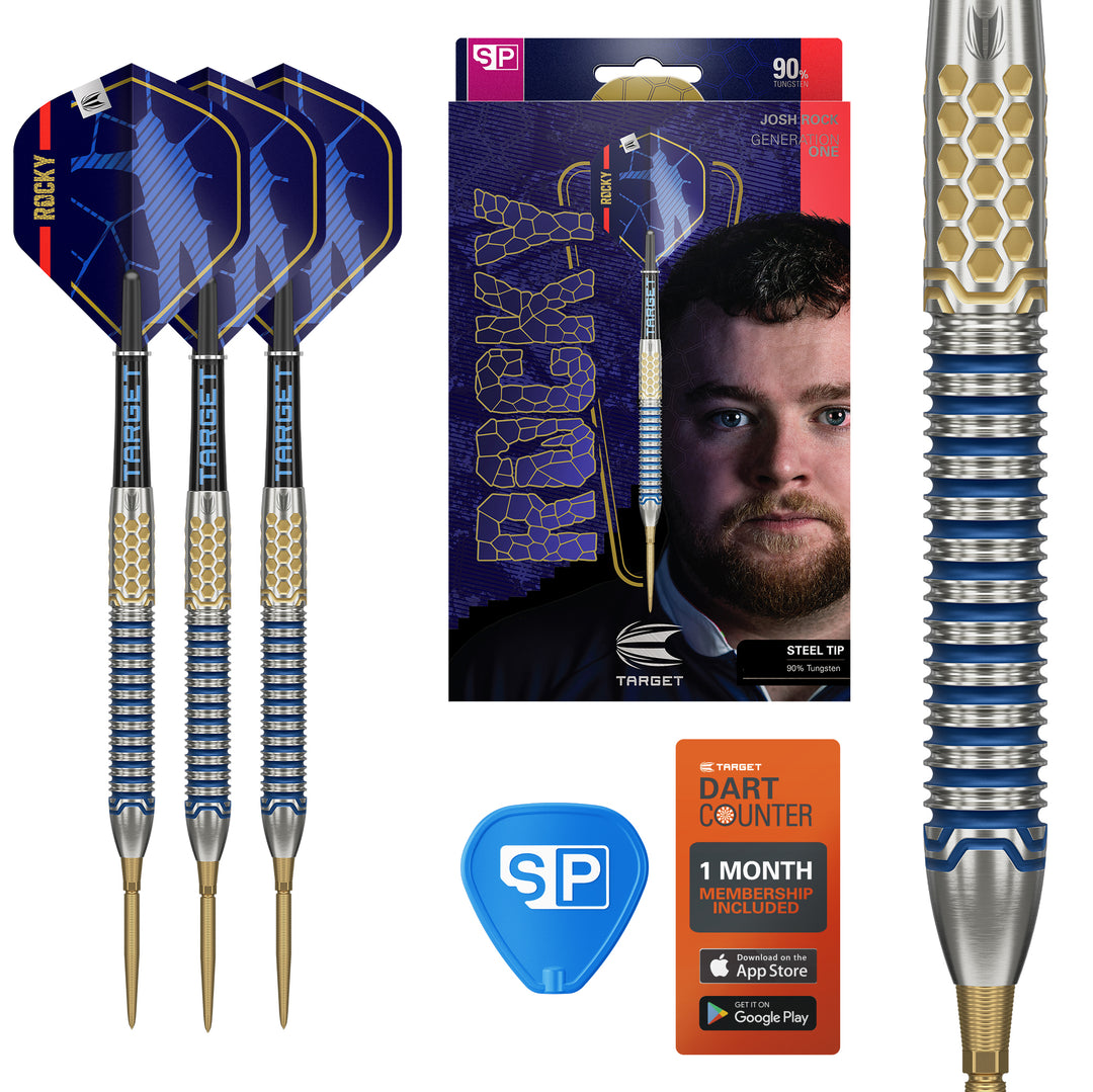 Josh Rock G1 90% Tungsten Swiss point Steel Tip Darts by Target