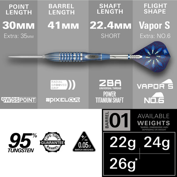 Phil Taylor Power GX2 Swiss Point Darts