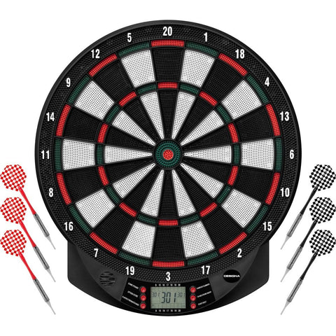 Designa Electronic Soft Tip Dartboard with 6 darts up to 8 players