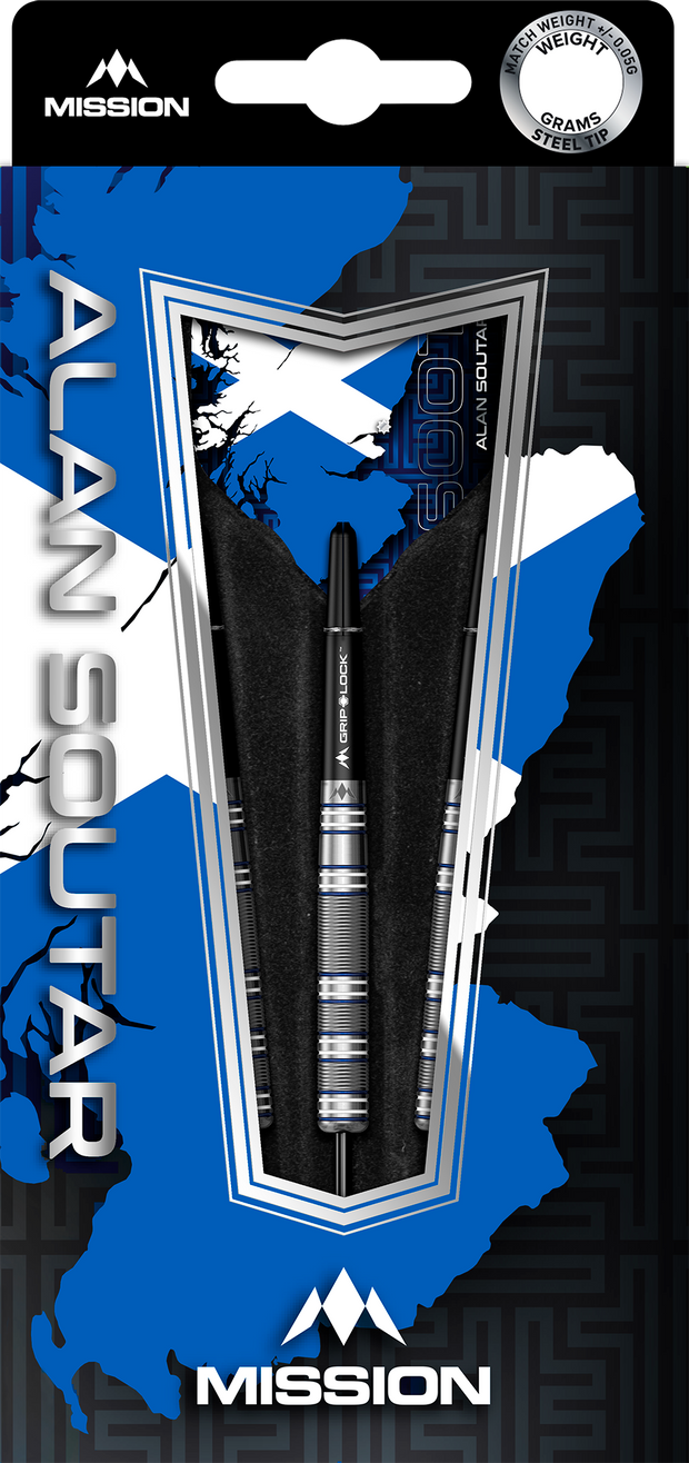 Mission Alan Soutar - Steel Tip - 90% - Blue & White Electo 22g, 24g, 26g, 28g