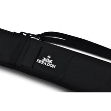 Load image into Gallery viewer, Black Nylon Short Zip Case to hold Two Piece Cues.