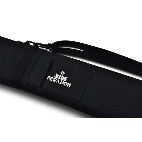 Black Nylon Short Zip Case to hold Two Piece Cues.
