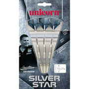 Gary Anderson Darts Silver Star Style 4 Steel Tip Unicorn Darts 21g 23g 25g and 27g