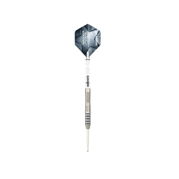 Gary Anderson Darts Silver Star Style 4 Steel Tip Unicorn Darts 21g 23g 25g and 27g