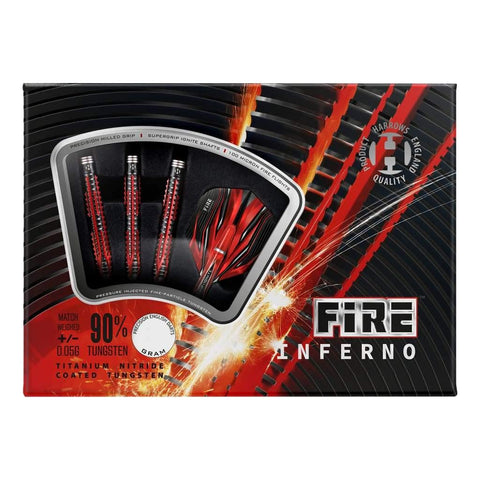 Harrows Darts Fire Inferno 90% Tungsten Darts 21g 22g 23g 